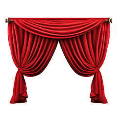 Luxury red curtain. Glamorous  Interior Decor