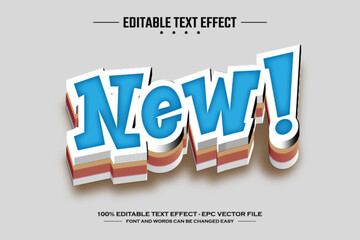 New 3D editable text effect template