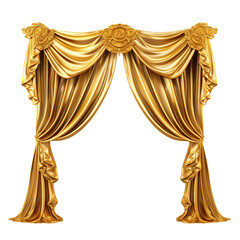 Luxury gold curtain. Glamorous  Gold Interior Decor