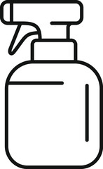Obraz premium Empty spray bottle icon outline vector. Atomizer wash. Spout gear