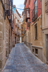 Old narrow streets of historic Toledo, Spain a UNESCO World Heritage Site