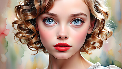 Fototapeta premium Harmony of Colors: Exploring the Diverse World of Multicolored Lipstick Beauties.(Generative AI)