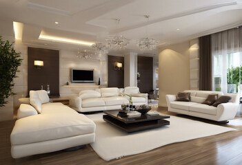 High luxury view of interior of the room depicting real estate concept