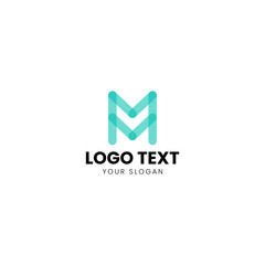 Double M logo Design Vector