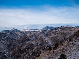 Snowy mountains in Golden, Colorado