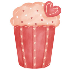 heart cupcake of valentineday
