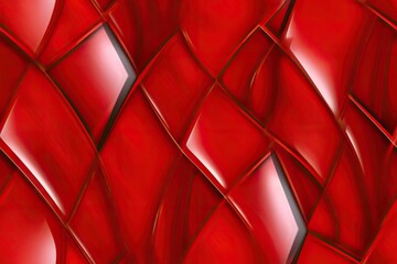 Red glass bright background, concept of Reflective surface