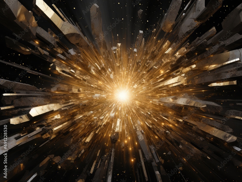 Poster Shimmering Opulence in Abstract Art with High-Resolution Textures
