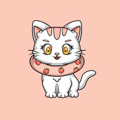 artwork illustration and t shirt design cute cat character