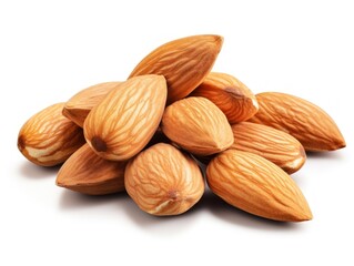 Almonds isolated on white background 