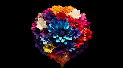 Blooming Beauty, A Colorful Blend of Vibrant Flowers and Elegant Bouquets in Nature's Artistic Harmony