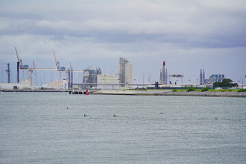 Fototapeta na wymiar Rocket launch site facility in Cape Canaveral, Florida 
