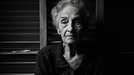Captured in the Embrace of Time, A Poignant Exploration of Aging, Solitude, and Graceful Endurance