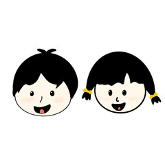 two children boy and girl 
