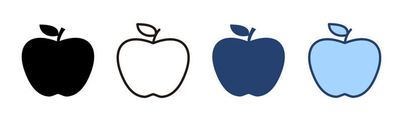 Apple icon vector. Apple sign and symbols for web design.