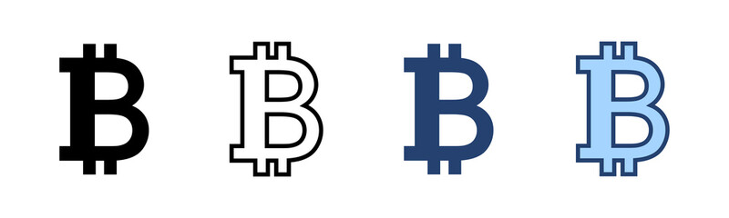 Obraz premium Bitcoin icon vector. bitcoin sign and symbol. payment symbol. cryptocurrency logo