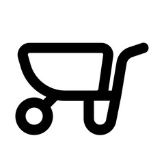 Wheelbarrow Line UI Icon