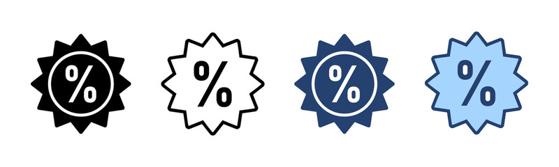 Discount icon vector. Discount tag sign and symbol