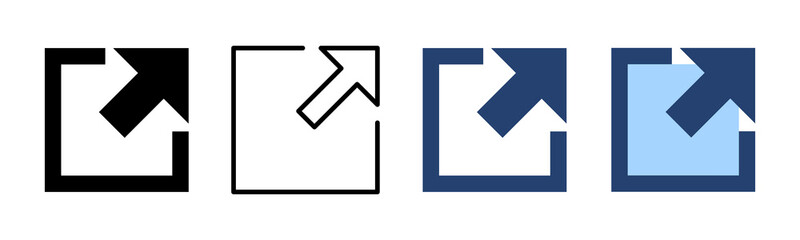 External link icon vector. link sign and symbol. hyperlink symbol