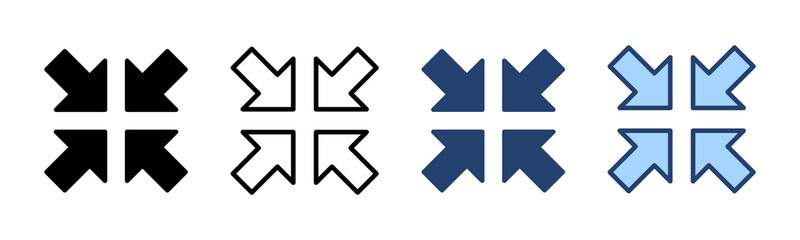 Fullscreen Icon vector. Expand to full screen sign and symbol. Arrows symbol