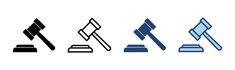 Gavel icon vector. judge gavel sign and symbol. law icon. auction hammer