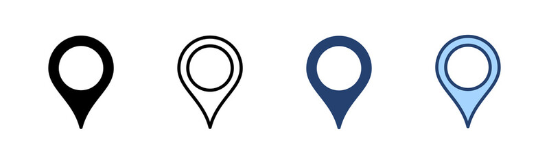 Pin icon vector. Location sign and symbol. destination icon. map pin