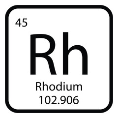 Rhodium icon vektor