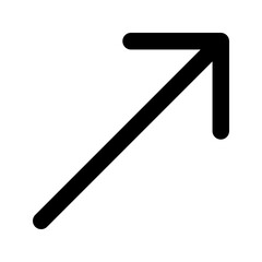 up right arrow line icon