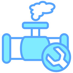 Gas Line Repair icon related to plumbing service, water, oil and gas.