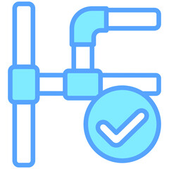 Pipe Installation icon related to plumbing service, water, oil and gas.
