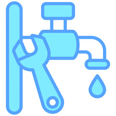 Faucet Installation icon related to plumbing service, water, oil and gas.