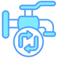 Valve Replacement icon related to plumbing service, water, oil and gas.