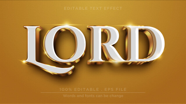 White and gold editable text effect. Luxury mockup text effect