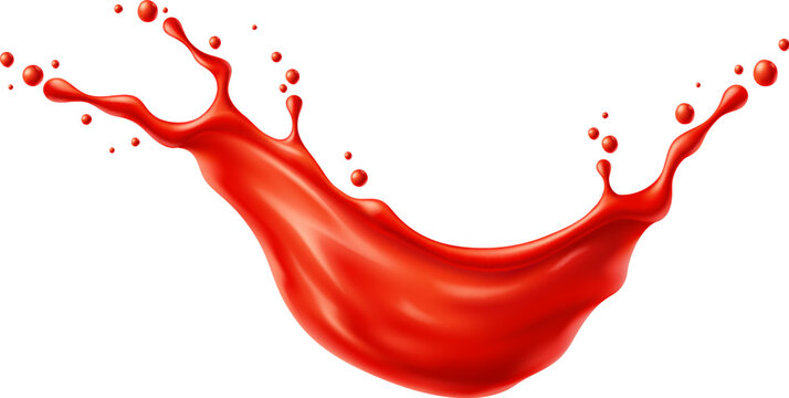 Tomato red juice or ketchup sauce tornado splash. Realistic 3d vector swirl energetically splashing in a mesmerizing liquid spectacle, evokes essence of freshness and flavor in dynamic burst of color