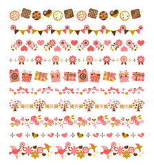 バレンタインの飾り罫セット　お祝い　プレゼント