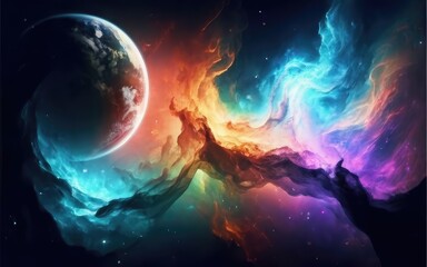 Obraz na płótnie Canvas sky galaxy nebula wallpaper background