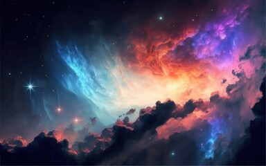 Obraz premium sky galaxy nebula wallpaper background