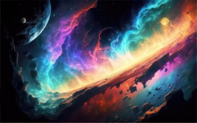 Fototapeta premium sky galaxy nebula wallpaper background