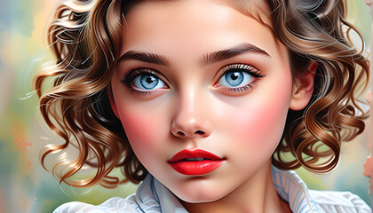 Fototapeta premium Harmony of Colors: Exploring the Diverse World of Multicolored Lipstick Beauties.(Generative AI)