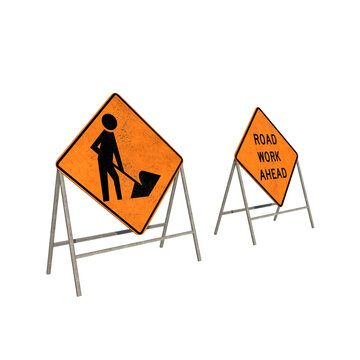 road work sign