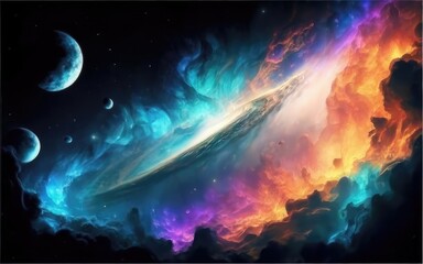 Obraz premium sky galaxy nebula wallpaper background