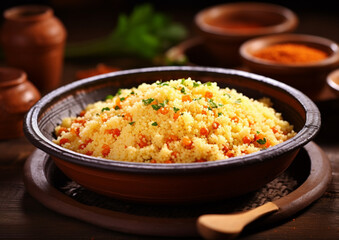 Original dish of couscous Cuscuz Brasil