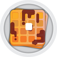 Waffle vector art