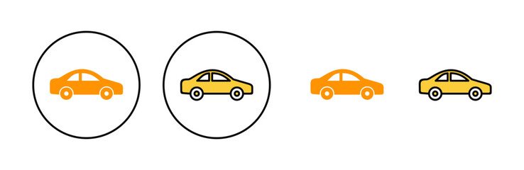 Car icon set for web and mobile app. car sign and symbol. small sedan