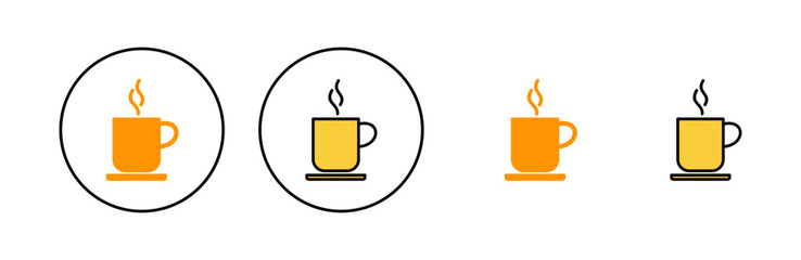 coffee cup icon set for web and mobile app. cup a coffee sign and symbol