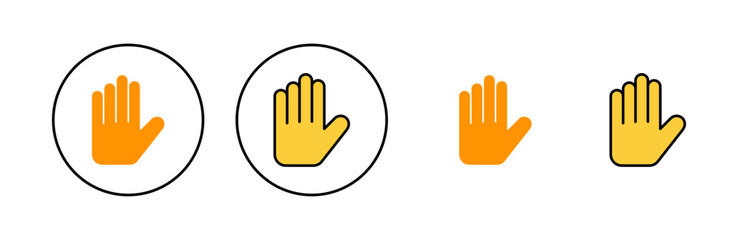 Hand icon set  for web and mobile app. hand sign and symbol. hand gesture