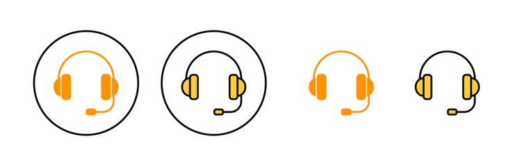 Headphone icon set  for web and mobile app. headphone sign and symbol