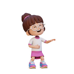 Obraz premium 3D cute girl laughing