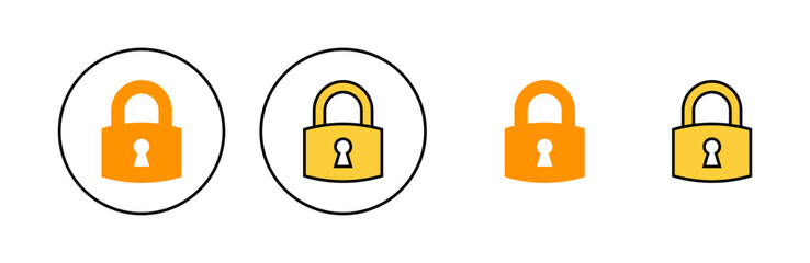 Lock icon set  for web and mobile app. Padlock sign and symbol. Encryption icon. Security symbol