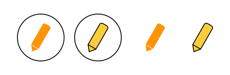 Pencil icon set for web and mobile app. pen sign and symbol. edit icon vector